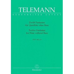 TELEMAN 12 Fantaisies pour flûte de Bärenreiter 