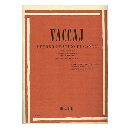 Vaccai Méthode Pratique Voix et Piano - (Voix Grave)
