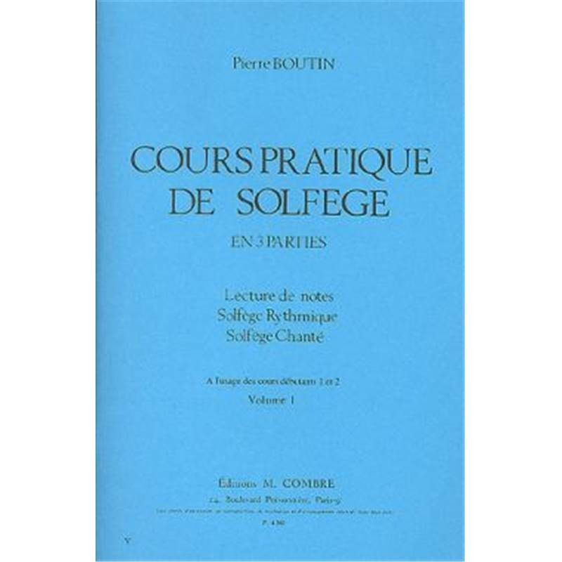 COURS PRATIQUE DE SOLFEGE EN 3 PARTIES DE PIERRE BOUTIN