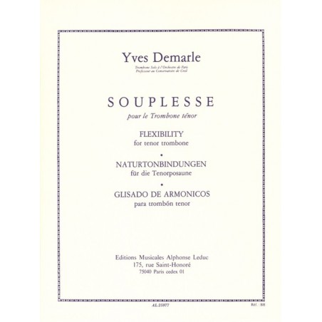 Yves Demarle SOUPLESSE pour le trombone Ténor ed Leduc