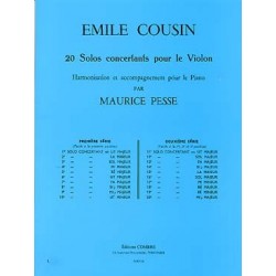 COUSIN 20 solos concertants pour le violon et piano
