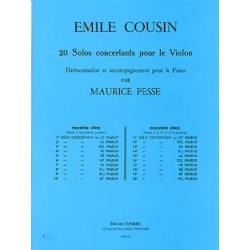 COUSIN 20 solos concertants pour le violon et piano