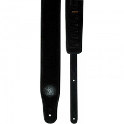 Sangle cuir dain noire 