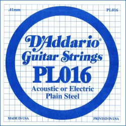 D'addario PL016 Corde à l'unité 016