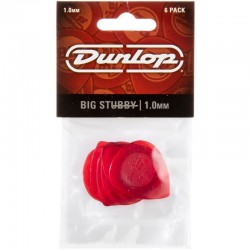 6 médiators Dunlop Big Stubby 1mn