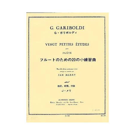 20 Petites Etudes  pour flûte de G.GARIBOLDI ed Leduc