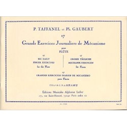 17 grands exercices journaliers de Mécanisme pour flûte de Taffanel et Gaubert