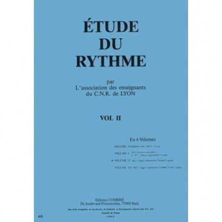 C.N.R. de Lyon - Etude du rythme Vol.2 -