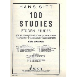 100 études pour violon opus 32 de Hans Sitt