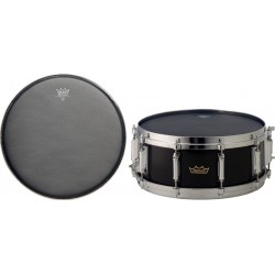 Peau de frappe Ebony Suede Ambassador Matt 14\" pour caisse claire