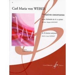 WEBER VARIATIONS CONCERTANTES OP. 33 pour clarinette en Sib