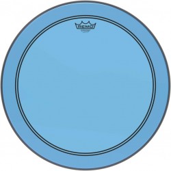 Peau de frappe Powerstroke 3 Colortone pour grosse caisse, bleu, 18\", avec trou décentré de 5\"