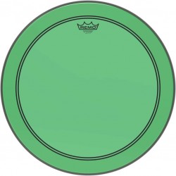 Peau de frappe Powerstroke 3 Colortone pour grosse caisse, vert, 18\", avec trou décentré de 5\"