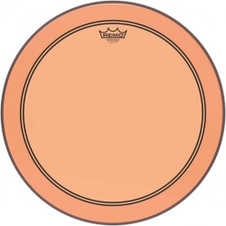 Peau de frappe Powerstroke 3 Colortone pour grosse caisse, orange, 18\", avec trou décentré de 5\"