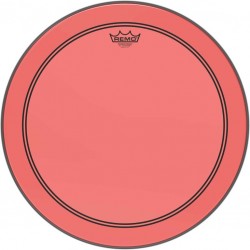 Peau de frappe Powerstroke 3 Colortone pour grosse caisse, rouge, 18\", avec trou décentré de 5\"