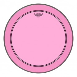 Peau de frappe Powerstroke 3 Colortone pour grosse caisse, rose, 20\", avec trou décentré de 5\"
