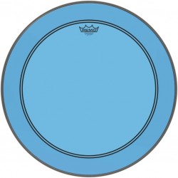 Peau de frappe Powerstroke 3 Colortone pour grosse caisse, bleu, 22\", avec trou décentré de 5\"