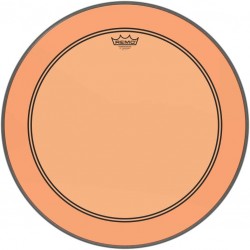 Peau de frappe Powerstroke 3 Colortone pour grosse caisse, orange, 22\", avec trou décentré de 5\"