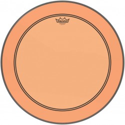 Peau de frappe Powerstroke 3 Colortone pour grosse caisse, orange, 22\", avec trou décentré de 5\"