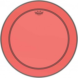 Peau de frappe Powerstroke 3 Colortone pour grosse caisse, rouge, 22\", avec trou décentré de 5\"