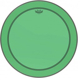 Peau de frappe Powerstroke 3 Colortone pour grosse caisse, vert, 24\", avec trou décentré de 5\"