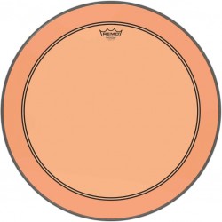 Peau de frappe Powerstroke 3 Colortone pour grosse caisse, orange, 24\", avec trou décentré de 5\"