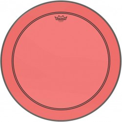 Peau de frappe Powerstroke 3 Colortone pour grosse caisse, rouge, 24\", avec trou décentré de 5\"
