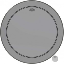 Peau de frappe Powerstroke 3 Colortone pour grosse caisse, smoke, 24\", avec trou décentré de 5\"