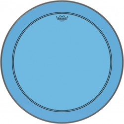 Peau de frappe Powerstroke 3 Colortone pour grosse caisse, bleu, 26\", avec trou décentré de 5\"