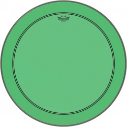Peau de frappe Powerstroke 3 Colortone pour grosse caisse, vert, 26\", avec trou décentré de 5\"