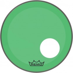 Peau de frappe Powerstroke 3 Colortone pour grosse caisse, vert, 18\", avec trou décentré de 5\"