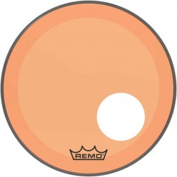 Peau de frappe Powerstroke 3 Colortone pour grosse caisse, orange, 18\", avec trou décentré de 5\"