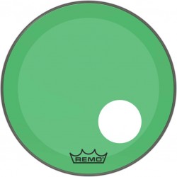 Peau de frappe Powerstroke 3 Colortone pour grosse caisse, vert, 20\", avec trou décentré de 5\"
