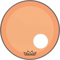 Peau de frappe Powerstroke 3 Colortone pour grosse caisse, orange, 20\", avec trou décentré de 5\"