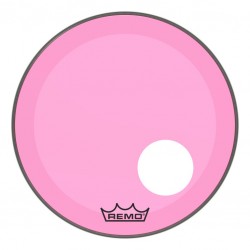 Peau de frappe Powerstroke 3 Colortone pour grosse caisse, rose, 20\", avec trou décentré de 5\"