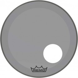 Peau de frappe Powerstroke 3 Colortone pour grosse caisse, smoke, 20\", avec trou décentré de 5\"