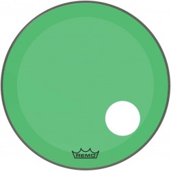 Peau de frappe Powerstroke 3 Colortone pour grosse caisse, vert, 22\", avec trou décentré de 5\"