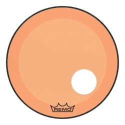 Peau de frappe Powerstroke 3 Colortone pour grosse caisse, orange, 22\", avec trou décentré de 5\"