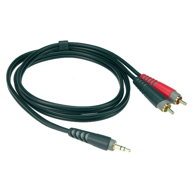 Klotz cable Y noir 3m mini jack 3p - 2 x rca