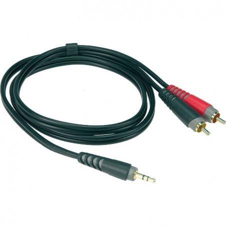 Klotz cable Y noir 3m mini jack 3p - 2 x rca