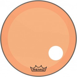 Peau de frappe Powerstroke 3 Colortone pour grosse caisse, orange, 26\", avec trou décentré de 5\"