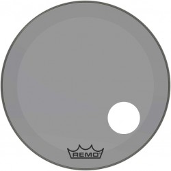 Peau de frappe Powerstroke 3 Colortone pour grosse caisse, smoke, 26\", avec trou décentré de 5\"