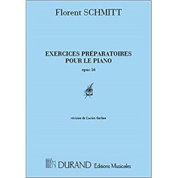 Exercices preparatoires pour le piano, opus 16 piano de Florent Schmitt