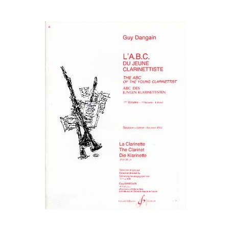 ABC Du Jeune clarinetiste  Volume 1 - Guy Dangain