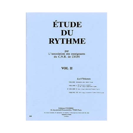 Etude du rythme - Vol II - DE 1 -CNR de Lyon