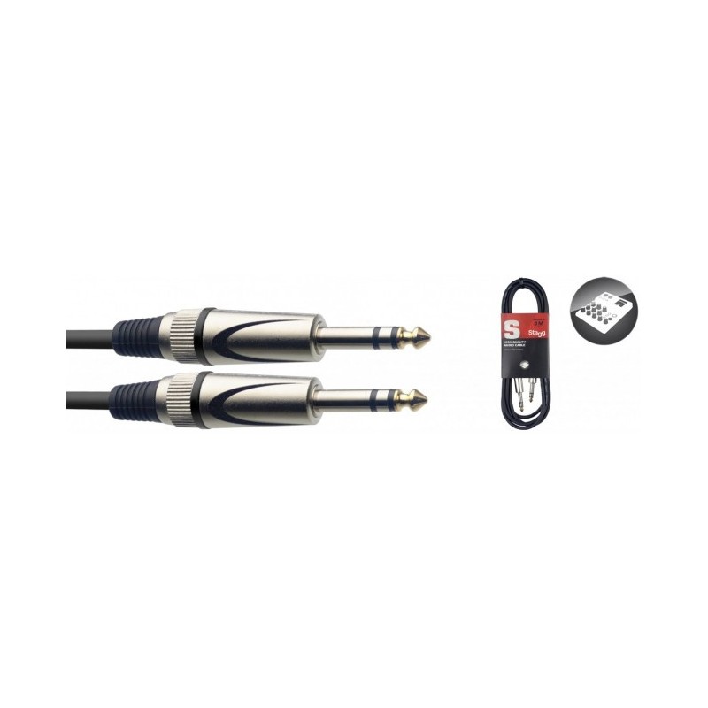 STAGG CABLE  SAC1PSDL JACK/JACK STEREO (1M)
