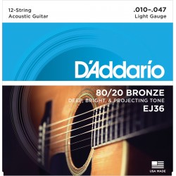 Cordes Guitare Acoustique EJ36 d'Addario