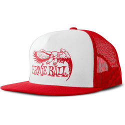Casquette rouge et blanc - logo aigle eb rouge