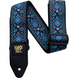 Sangle guitare jacquard indigo orchid
