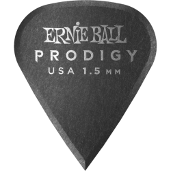 Médiators prodigy sachet de 6 noir affûté 1,5mm